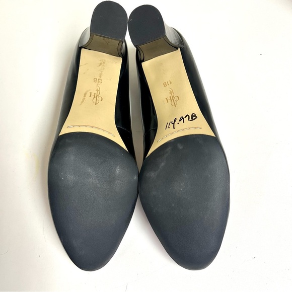Cole Haan Women's Justine black leather block heels pumps 11B preppy office - Picture 9 of 11